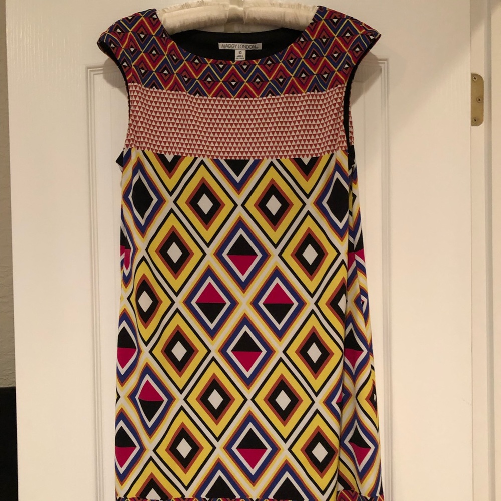 Maggy London Multi Colored Shift Dress